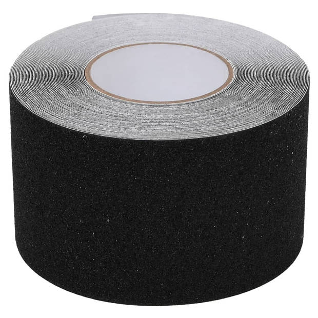 The Living Store Anti-sliptape - 10 cm x 20 m - PVC - Zwart