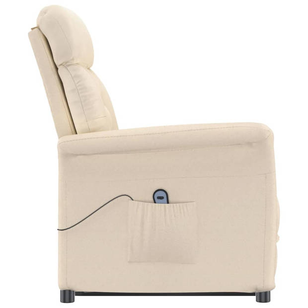 vidaXL Fauteuil elektrisch verstelbaar microvezel beige