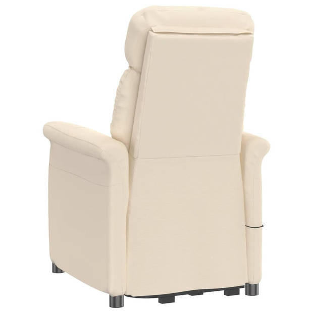 vidaXL Fauteuil elektrisch verstelbaar microvezel beige