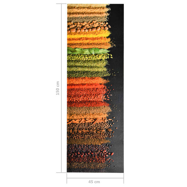 vidaXL Keukenmat wasbaar Spice 45x150 cm