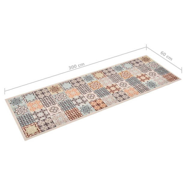 vidaXL Keukenmat wasbaar Mosaic Colour 60x300 cm