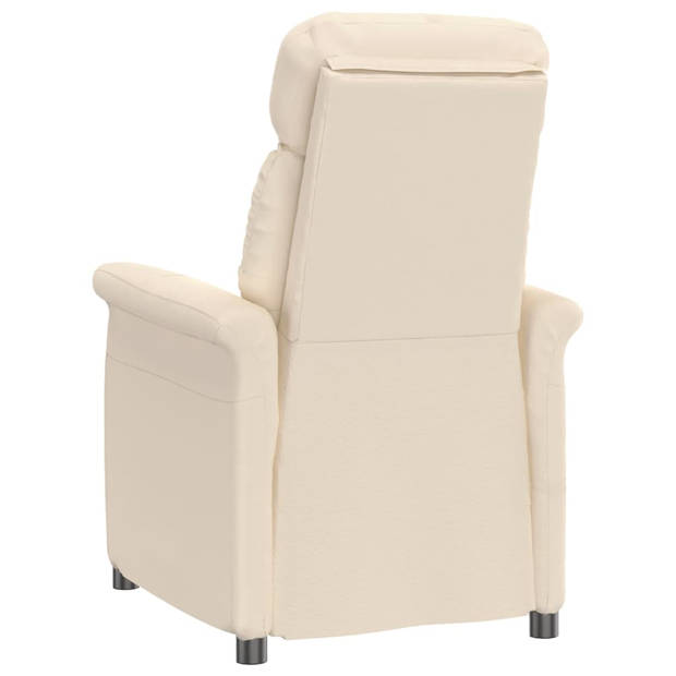 vidaXL Fauteuil verstelbaar microvezelstof beige