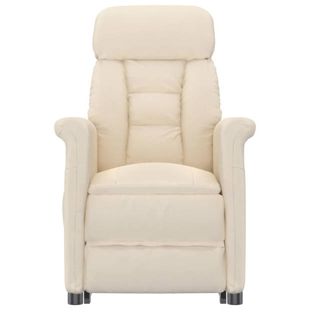 vidaXL Massagestoel elektrisch microvezelstof beige