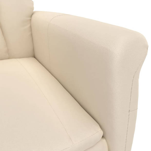 vidaXL Fauteuil elektrisch verstelbaar microvezel beige