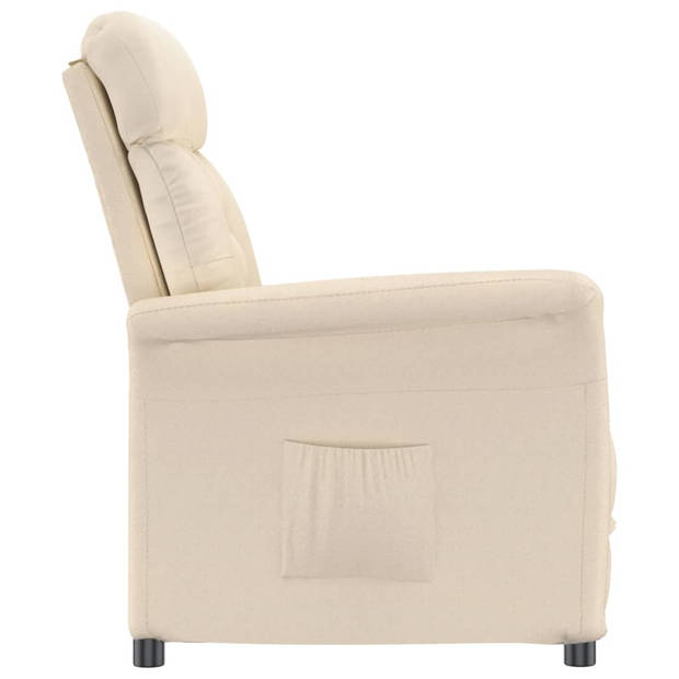 vidaXL Fauteuil verstelbaar microvezelstof beige