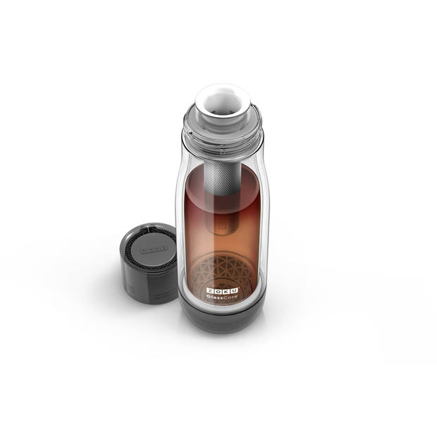 Zoku - Drinkfles Core met Thee Infuser 475 ml - Kunststof - Transparant