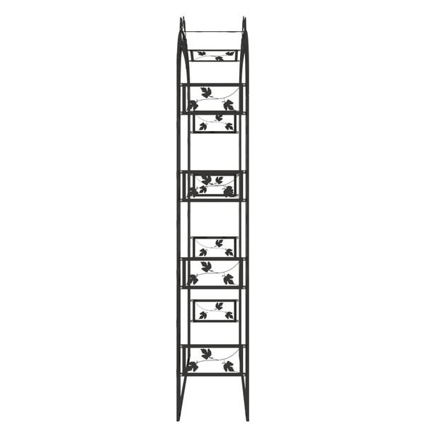 vidaXL Tuinboog 116x45x240 cm staal zwart