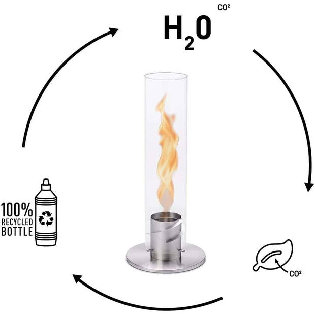 Höfats - Spin Tafelvuur Bio-ethanol Brandstoffles 1 Liter - Bio Ethanol - Transparant