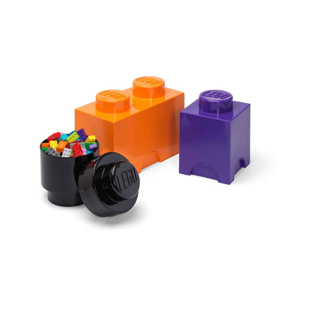 Lego - Opbergbox Brick Set van 3 Stuks Halloween Editie - Kunststof - Multicolor