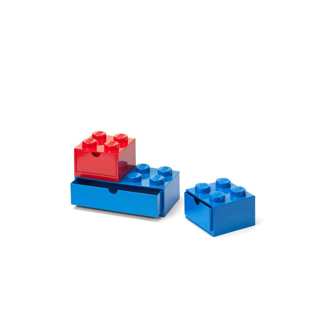 Lego - Opbergbox Bureaulade Brick Color Set van 3 Stuks - Kunststof - Multicolor