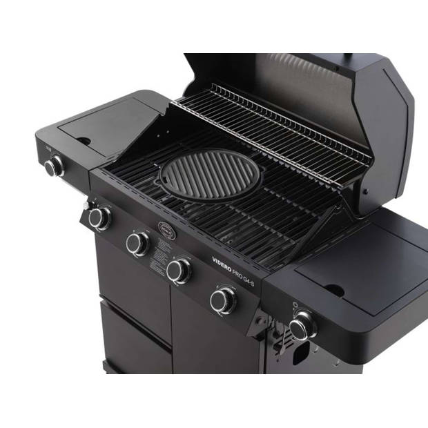 Rösle Barbecue - Barbecue Gas Videro Pro G4-S Vario+ 30 mbar (Model 2023) - Roestvast Staal - Zwart