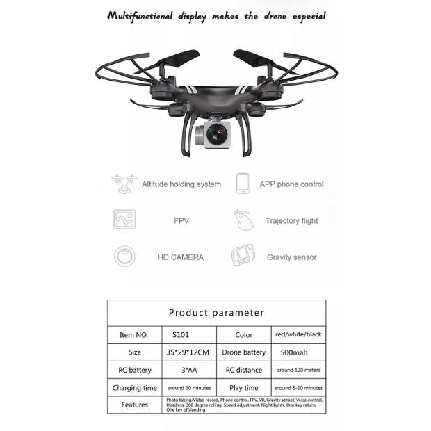 SD94 Professionele Mini Drone RC met 4K Camera - Drone met Camera voor Buiten/Binnen