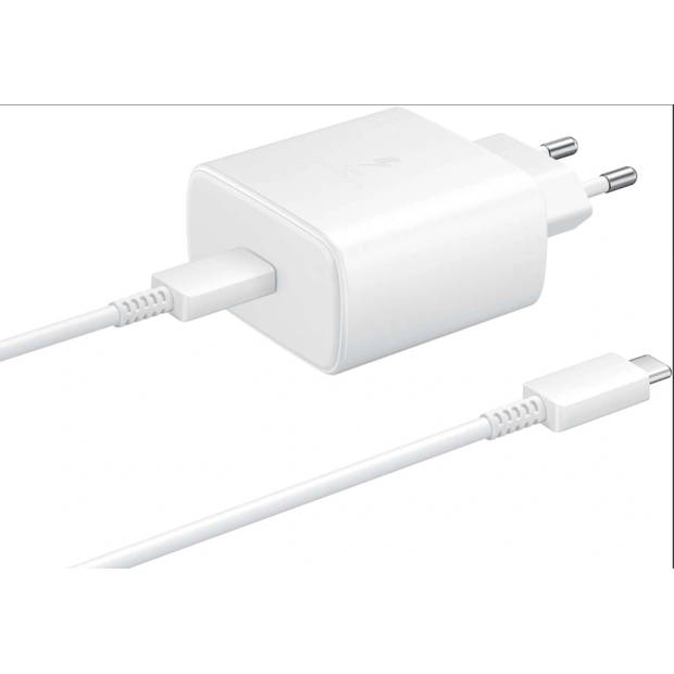 Samsung USB-C Adapter 45W EP-TA845 Wit Met Kabel