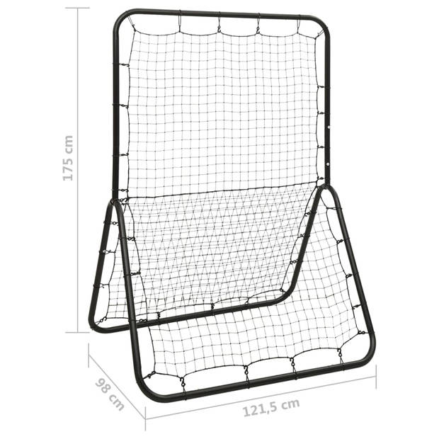 vidaXL Honkbal- en softbalnet 121,5x98x175 cm metaal