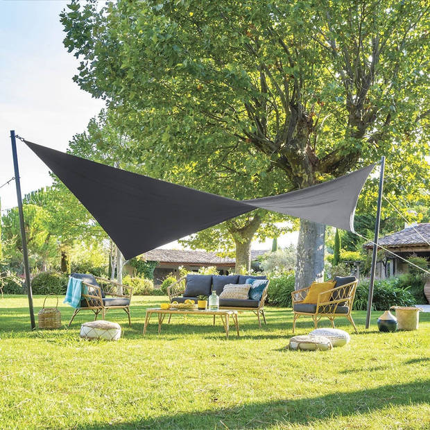 Premium kwaliteit schaduwdoek/zonnescherm Shae rechthoekig grijs 3 x 4 meter met ophanghaken - Schaduwdoeken