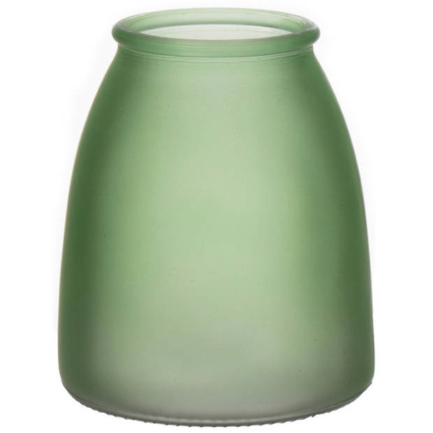 Bellatio Design Bloemenvaas - mat groen glas - D13 x H15 cm - Vazen