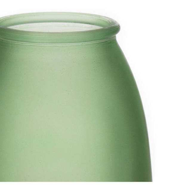 Bellatio Design Bloemenvaas - mat groen glas - D13 x H15 cm - Vazen