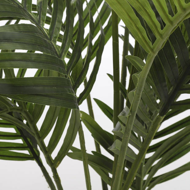 Mica Decorations grote Palm kunstplant - groen - H110 x D90 cm - Kunstplanten