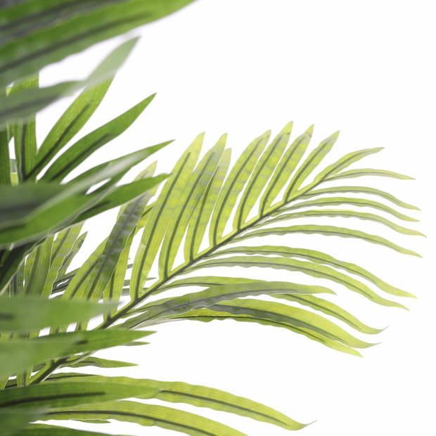 Mica Decorations grote Palm kunstplant - groen - H130 x D125 cm - Kunstplanten