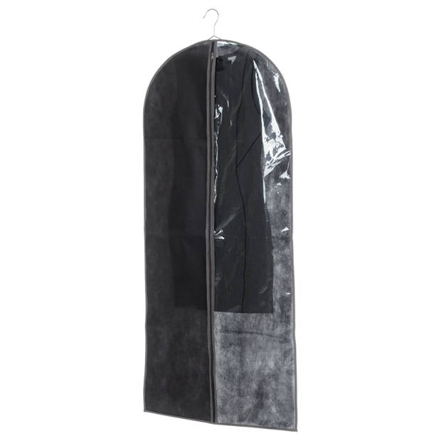 Set van 5x stuks kleding/beschermhoezen pp zwart 135 cm inclusief kledinghangers - Kledinghoezen