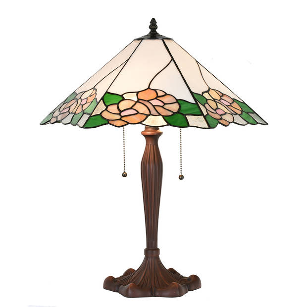 HAES DECO - Tiffany Tafellamp 44x61x64 cm Fitting E27 / Lamp max 2x60W