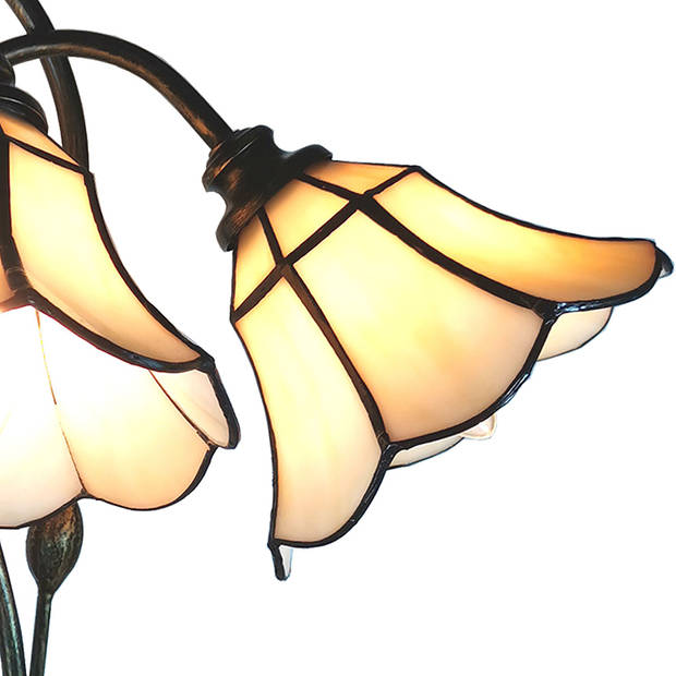HAES DECO - Tiffany Tafellamp Meerkleurig 46x28x63 cm Fitting E14 / Lamp max 2x25W
