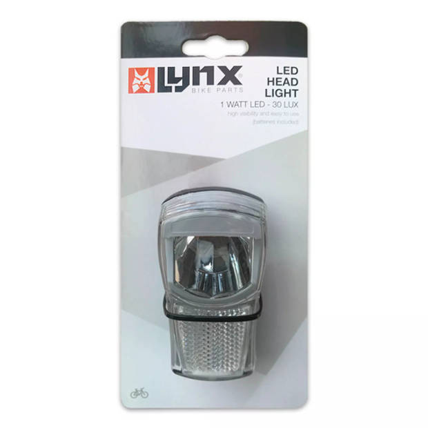 Lynx City koplamp batterij 30 lux led zwart