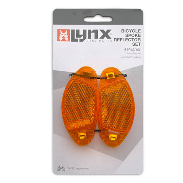 Lynx Fiets spaakreflector 4 stuks oranje