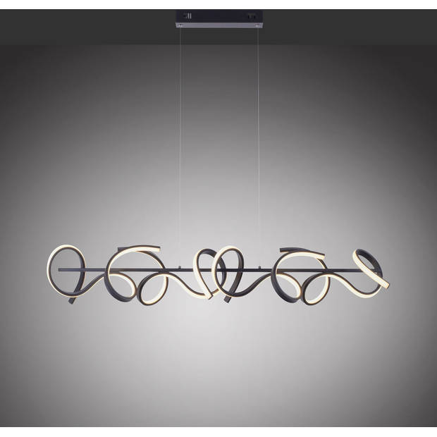 Paul Neuhaus Hanglamp Curls L 99 cm DIM zwart