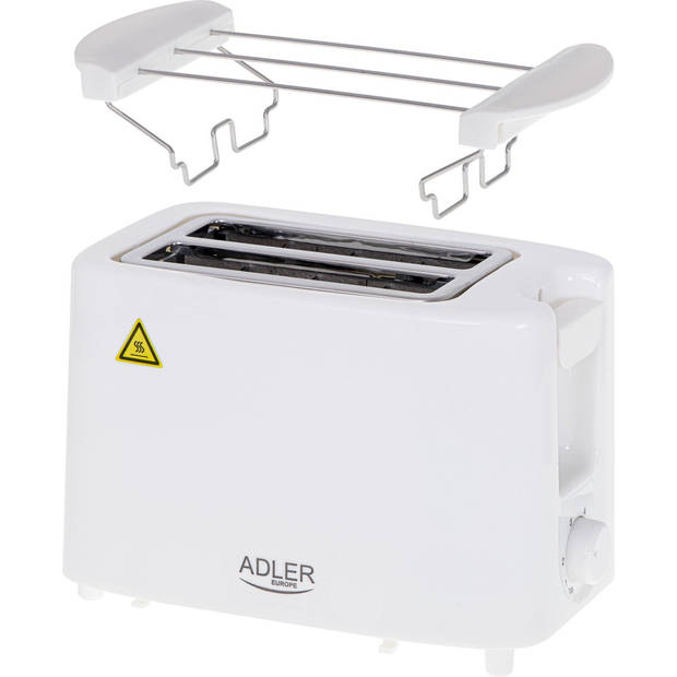 Adler AD 3223 - Broodrooster - toaster - Wit
