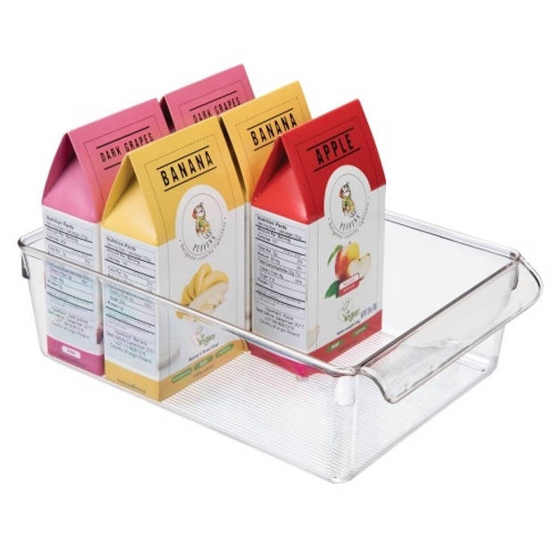 Koelkast Organizer met Handvat, 29.2 x 20.3 x 8.9 cm, Kunststof, Transparant - iDesign Linus