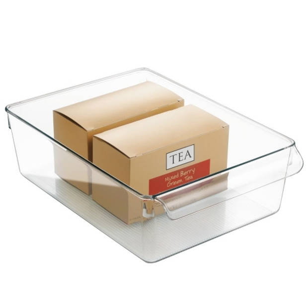 Koelkast Organizer met Handvat, 29.2 x 20.3 x 8.9 cm, Kunststof, Transparant - iDesign Linus