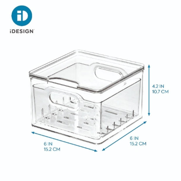 iDesign - Opbergbox voor Fruit, Klein, 15.2 x 15.2 x 10.7 cm, Kunststof – iDesign The Home Edit