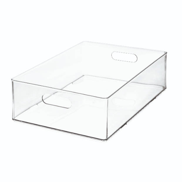 iDesign - Opbergbox, 25.5 x 38 x 11 cm, Stapelbaar, Kunststof - iDesign The Home Edit