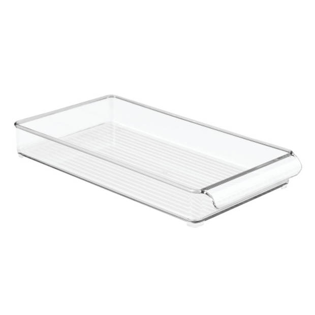 Koelkast Organizer, Laag, 20.3 x 36.8 x 5.1 cm, Stapelbaar Kunststof, Transparant - iDesign Fridge Binz