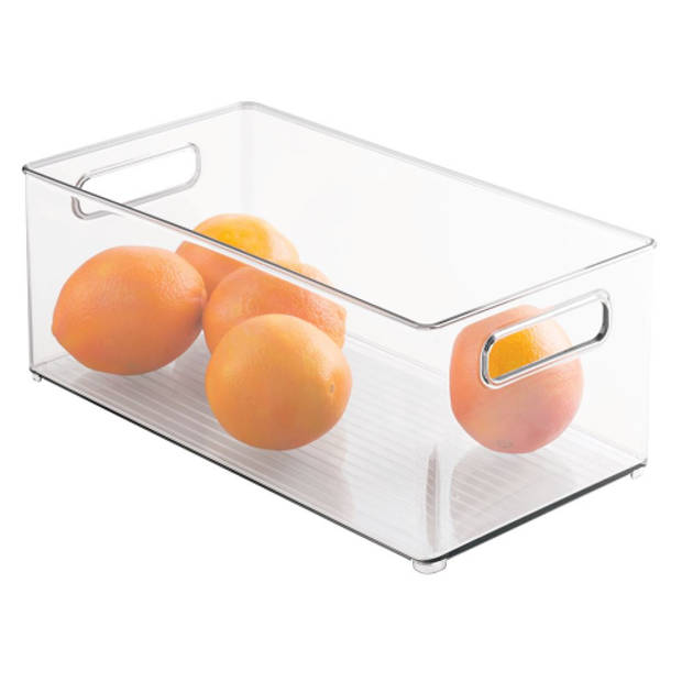 Koelkast Organizer, 20.6 x 37.1 x 15.2 cm, Kunststof, Transparant - iDesign Fridge Binz