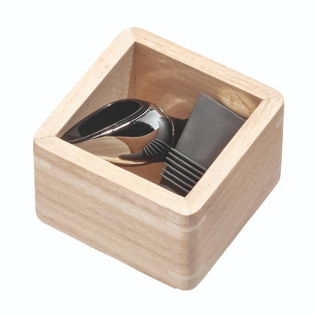 iDesign - Lade Organizer, 7.6 x 7.6 x 5 cm, Paulownia Hout, Beige - iDesign The Home Edit