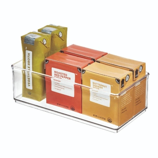 iDesign - Opbergbox, Groot, 12 x 24 x 8.5 cm, Kunststof - iDesign The Home Edit