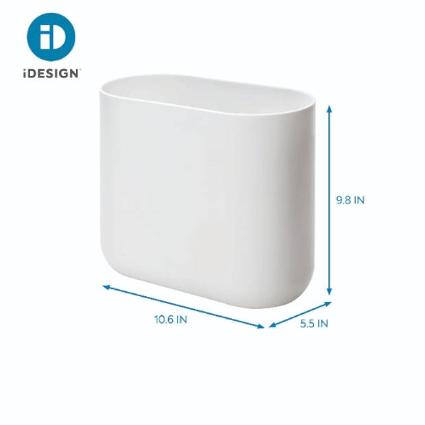 iDesign - Afvalbak Slim Waste, Mat Wit - iDesign Cade