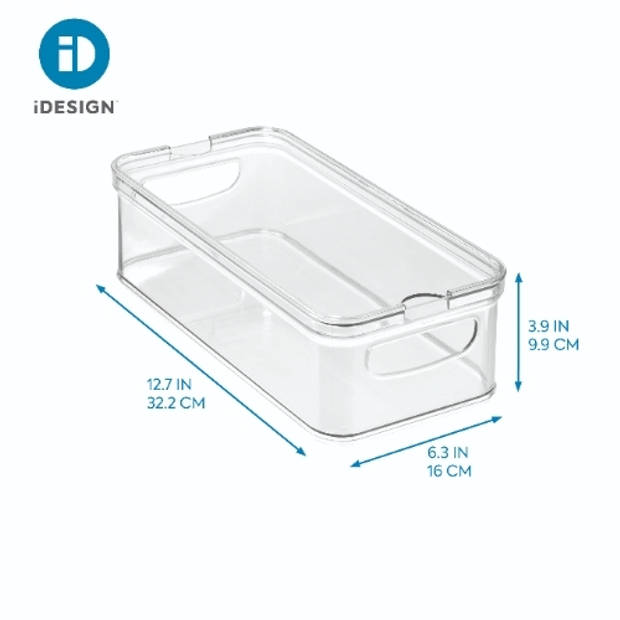 iDesign - Opbergbox Koelkast, 32.5 x 16.3 x 10 cm, Kunststof, Transparant - iDesign Crisp