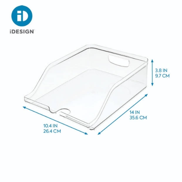 iDesign - Koelkast Organizer voor Blikjes, 26 x 35.5 x 10 cm, Kunststof, Transparant - iDesign Crisp