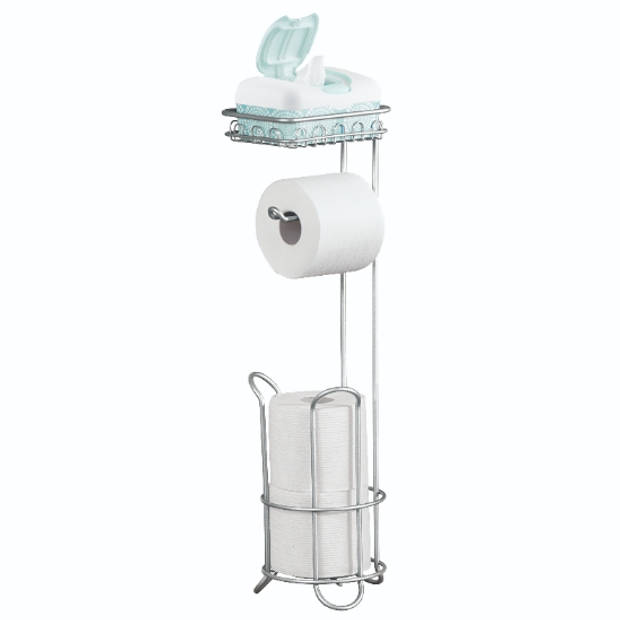 iDesign - Toiletpapierhouder met Opbergbakje, RVS, Zilver - iDesign Classico