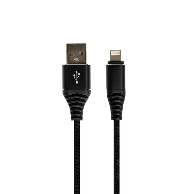 Soundlogic oplaadkabel USB-A naar Lightning - zwart