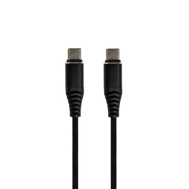 Soundlogic oplaadkabel USB-C naar USB-C - zwart
