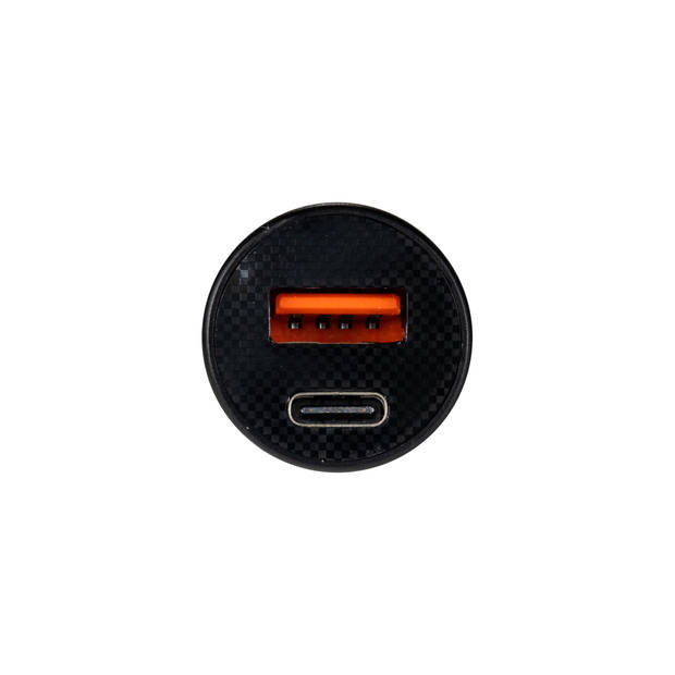 Soundlogic autolader USB-A naar USB-C - zwart