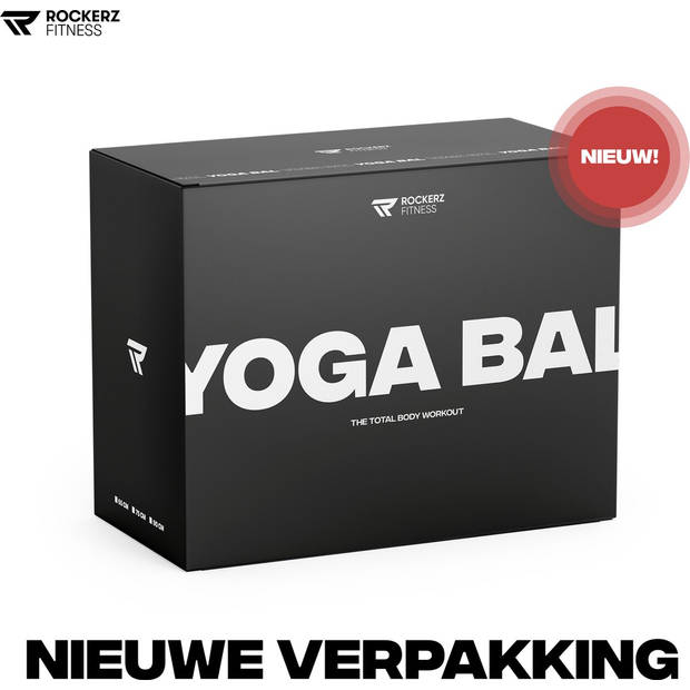 Rockerz Fitness® - Yoga bal inclusief pomp - Pilates bal - Fitness bal - Zwangerschapsbal - 65 cm - kleur: Rood