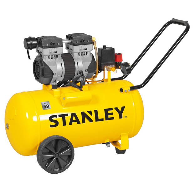 Stanley Compressor 230V SXCMS1350VE - Luchtcompressor 8Bar - 50L - 59dB - Olievrij - Geel