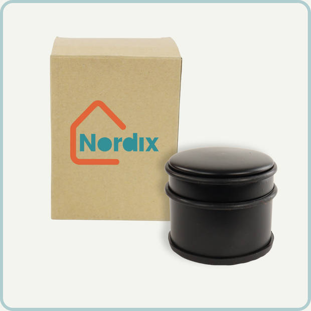 Nordix Deurstop - Deurstopper - Deurbuffer - Mat Zwart - 9x7,5cm - Binnen