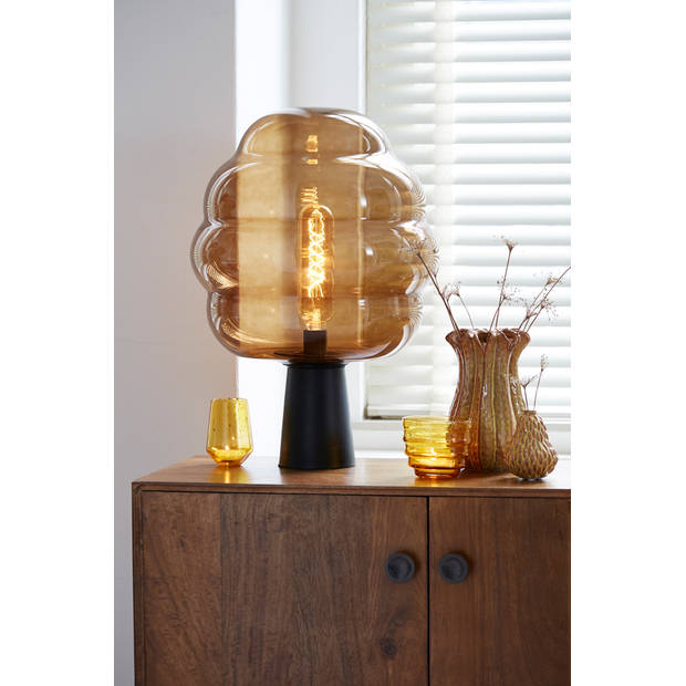 Light & Living - Tafellamp MISTY - 30x30x46cm - Bruin