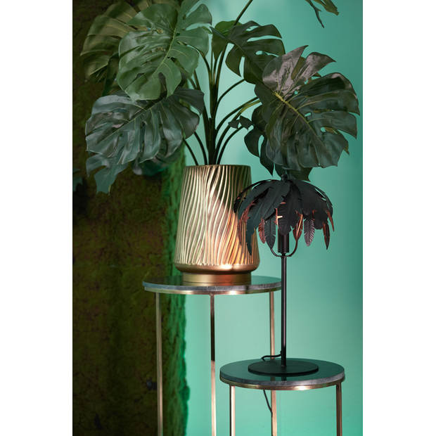 Light & Living - Tafellamp PALMU - 26x26x50cm - Zwart